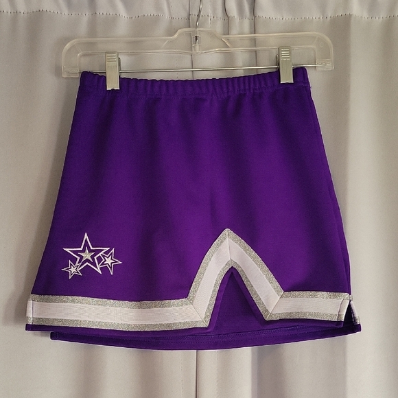 Vibrant Purple and White Cheerleader Costume for Women - Picture 4 of 5